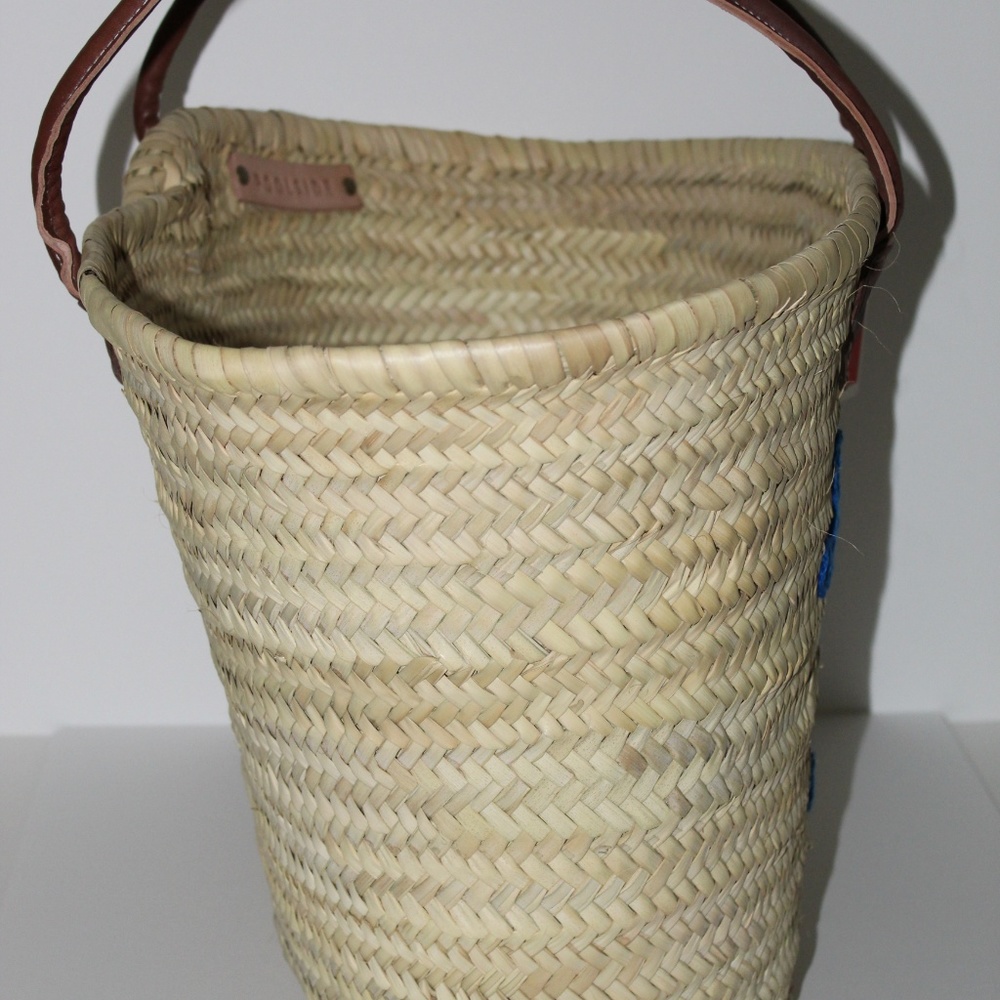 POOLSIDE "ALWAYS ON VACAY" BEACH TOTE STRAW BAG - Picture 2 of 8
